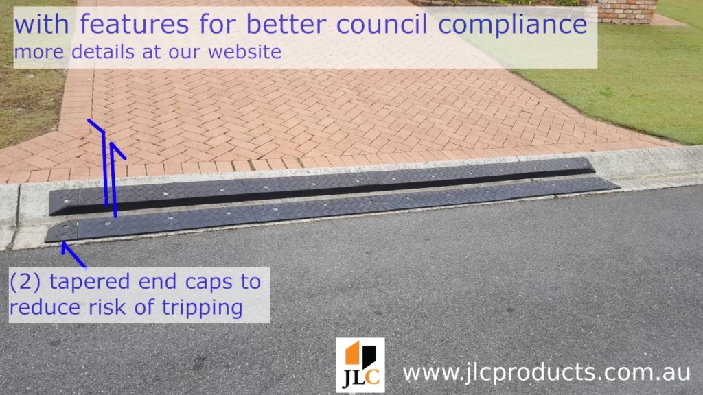 JLC Kerb Ramp showing features which better appease Council