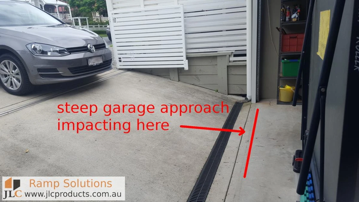 ramps for steep approach to garage